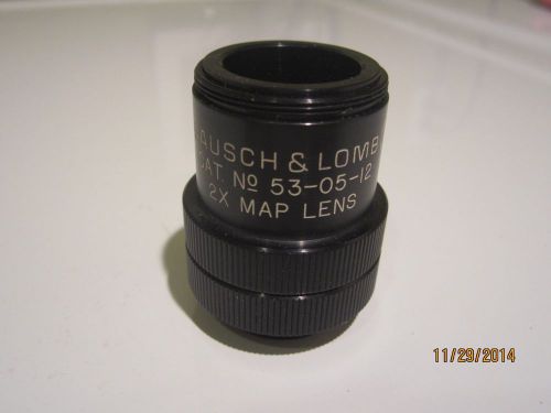 Bausch &amp; Lomb Microscope 2X Map Lens Cat No 53-05-12 College Science Lab Surplus