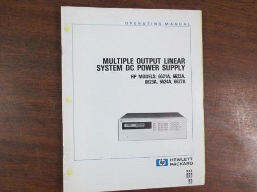 HP Operating Manual 6621A/6622A/6623A/6624A6627A dc Power Supply