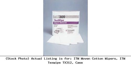 Itw woven cotton wipers, itw texwipe tx312, case laboratory consumable for sale