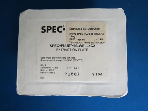Spec 96-well Extraction Plate C2 15mg Solid Phase Extraction SPE 596-01