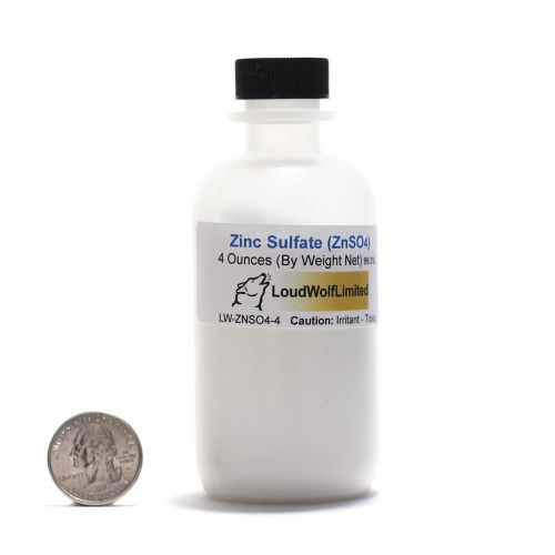 Zinc Sulfate Ultra-Pure (99.3%)  Pure Fine Powder  4 Oz  SHIPS FAST from USA