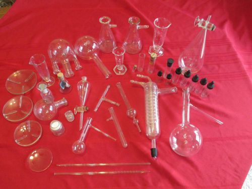 Lot Of Over 35 Pieces Vintage Lab Glass Chemistry Tubes Pyrex &amp; Kimax