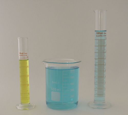 Cylinder set 100ml 50ml beaker 600ml borosilicate glass griffin cylinders lab for sale