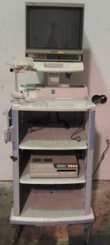 Olympus Mobile Workstation WM-60 w/ Monitor and Color Video Printer UP-51MDS