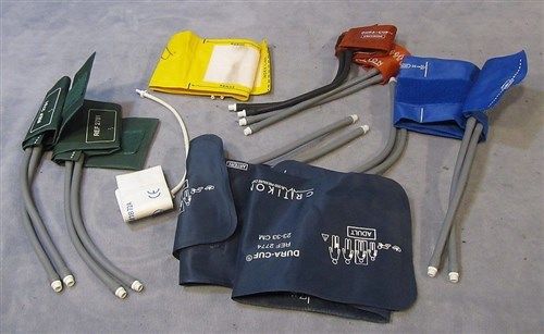 Lot Of 9 Blood Pressure Cuffs Various Sizes