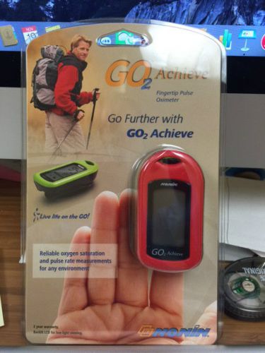 Nonin go2 pulse oximeter achieve pulseox new oxygen saturation fingertip red for sale