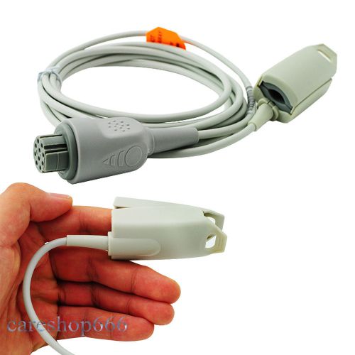 Adult finger clip spo2 sensor probe round 10pin compatible datascope cardiocap 5 for sale
