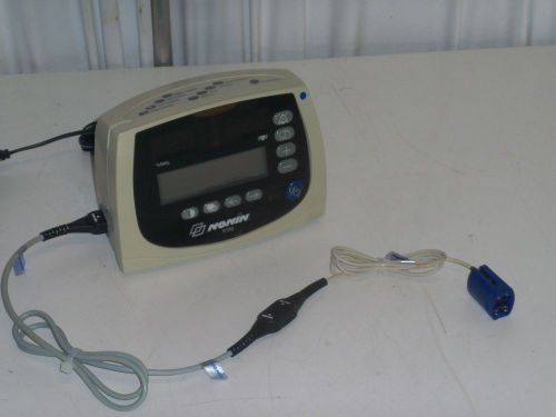 Nonin 9700 patient monitor with wave form comes with finger probe for sale