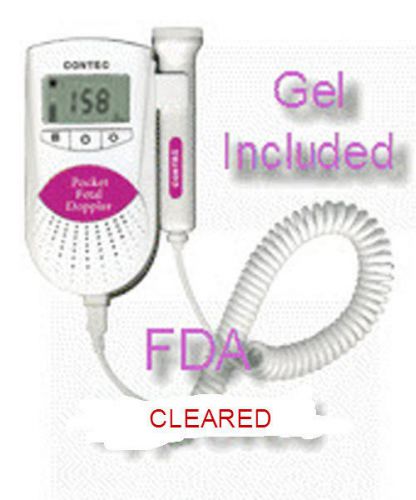Pink Sonoline B Fetal heart doppler  LCD display 3mhz pink, with starting gel