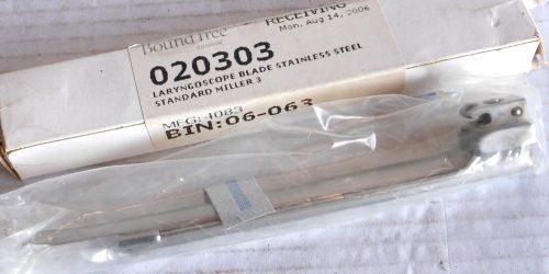 Laryngoscope stainless steel standard miller blade size 3, new in box for sale