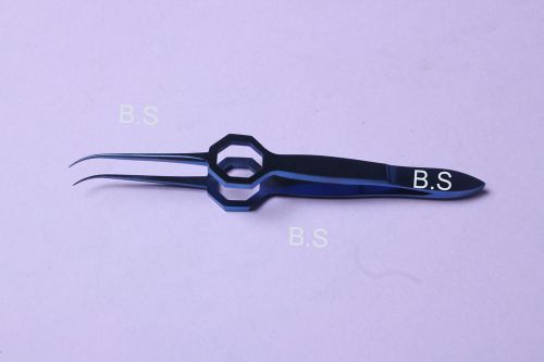 New Titanium Schaaf Foreign Body Curved Forceps length 95 mm Fine grooved jaws