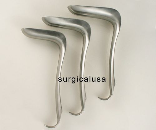 Set of 3 Sims Vaginal Speculum Small, Medium, Large, Gyno Surgical Instruments