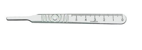 2 Scalpel Handle # 4 With SCALES Surgical Dental Veterinary with 2 #22 blades