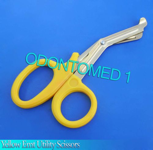 Yellow handle gold blade tactical medicalshears emt scissor 7.5&#039;&#039; medic aid tool for sale