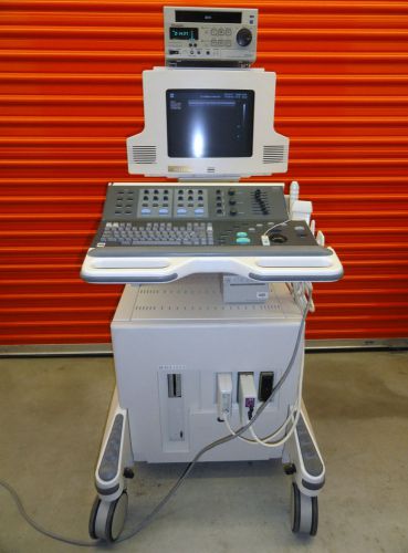 Atl hdi-3000 ultrasound w/ l7-4 &amp; l10-5 vascular small parts probes printer &amp;vcr for sale