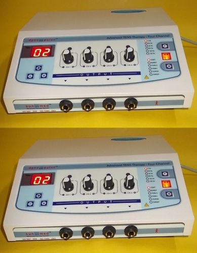 Electronic pulse massager therapy, 4 ch electrotherapy physiotherapy (02 unit) for sale