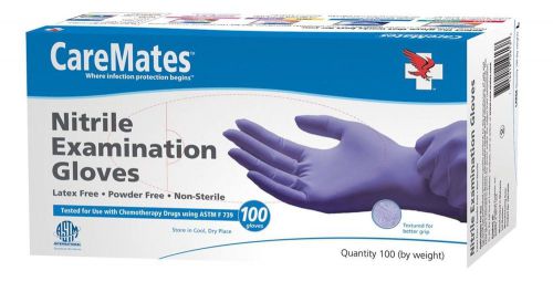 CareMates Powder-Free Nitrile Exam Gloves, Medium -Box of 100