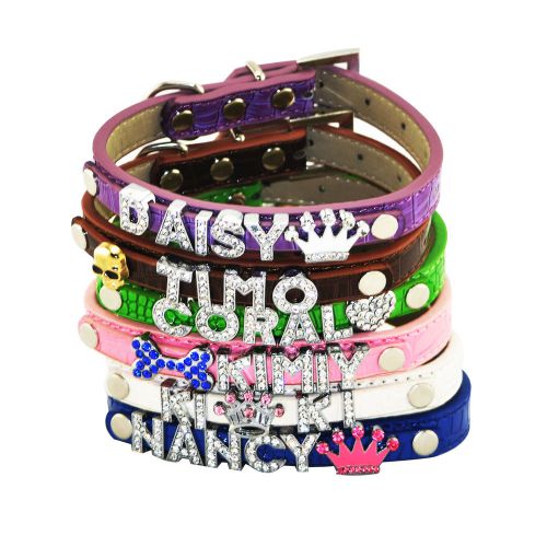 2015#Sale Dog Cat Pet Personalized Collar 6 colors- Small  Medium  Large  Size