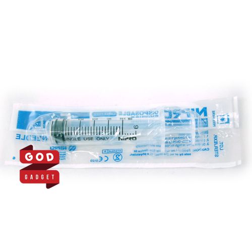 1 x 5ml Nipro Syringe Luer slip Tip Hypodermic Needle Sterile Latex Free 5 cc