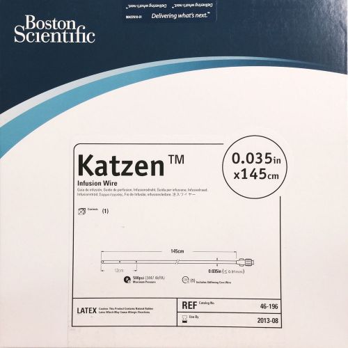 Boston scientific 46-196 katzen infusion wire 0.035&#034; x 145cm, 12cm tip for sale