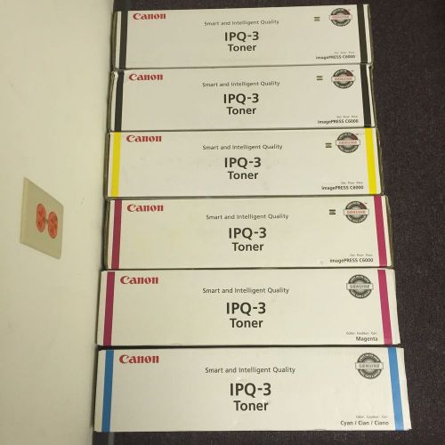 Lot Of 6 Genuine Canon IPQ-3 Toner imagePRESS C6000 Yellow Magenta Cyan Black