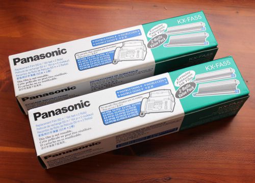 GENUINE Panasonic KX-FA55 Replacement Fax Film, 3 Rolls Total! (1 roll missing)