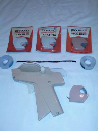 Vintage dymo labeler writer embossed label maker w/tape rolls magazines - tested for sale