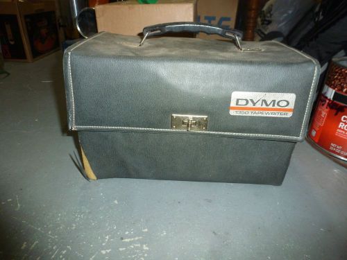 Vintage Dymo 1350 &amp; 1720 Tapewriter Embossing Label Maker Case With Extra Disc