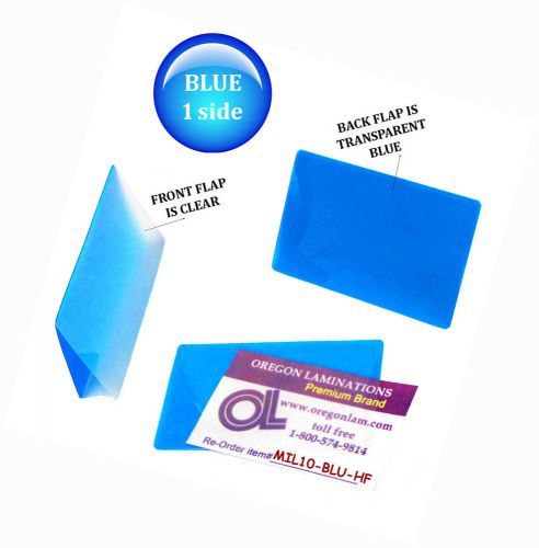 Blue/Clear Military Card Laminating Pouches 2-5/8 x 3-7/8 Qty 50 by LAM-IT-ALL
