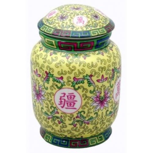 Oriental furniture inexpensive gift idea for lady woman  6-inch ming yellow porc for sale