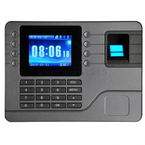 Biometric fingerprint pin attendance system time clock tcp/ip network +usb for sale