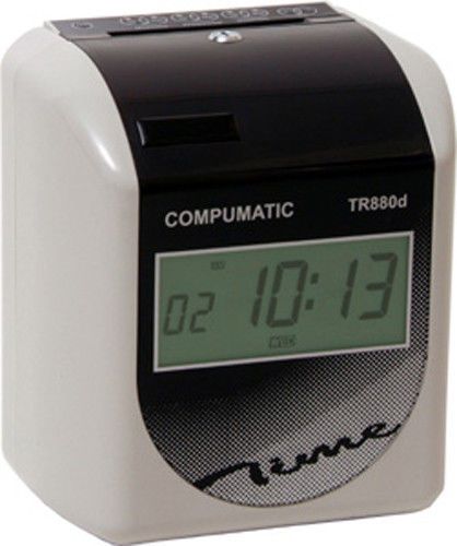 COMPUMATIC TR880d HEAVY DUTY TIME CLOCK + CARDS &amp; RACK