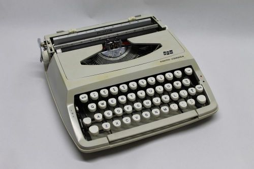 Smith Corona Vintage White Small Portable Typewriter Working
