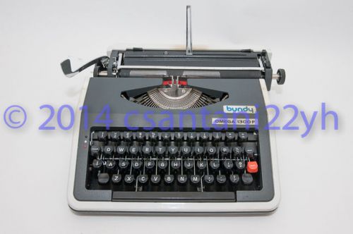 Omega 1300F manual typewriter with case and papers NEAR MINT !!