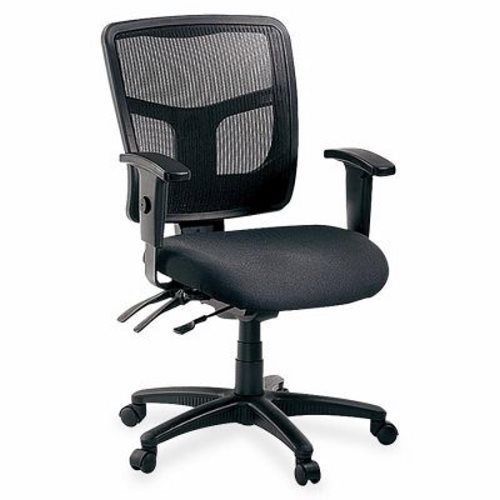 Lorell Managerial Mid-Back Chair,25-1/4&#034;x23-1/2&#034;x40-1/2&#034;,Black (LLR86201)