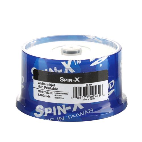 50 prodisc mini 4x dvd-r white inkjet hub printable recordable dvd free ship for sale