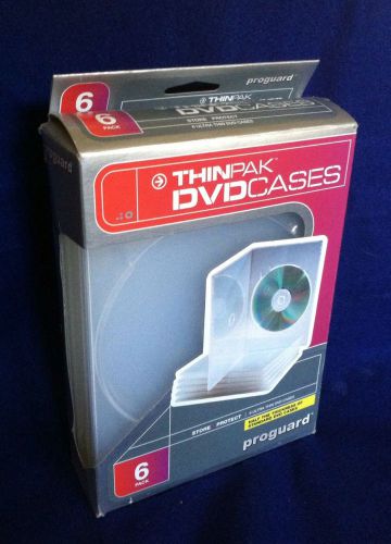 Slim DVD Cases 6 Count Half Size of Regular Great Replacement - Clear