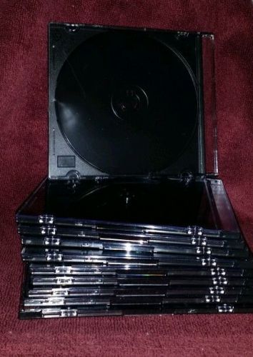 25 New Black Single Slim CD DVD Jewel Case 5.2mm