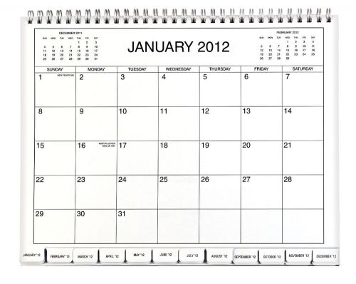 Miles kimball 3 year calendar 2012-2014, white  for sale