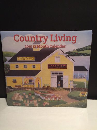 2015 12-Month Country Living Wall Calendar New &amp; Sealed. Free Shipping!