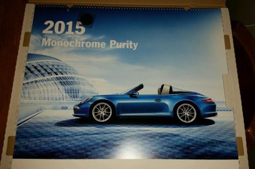2015 Porsche Calendar MonoChrome Purity w/ Collector Coin-Dimensions: 59 x 55.5