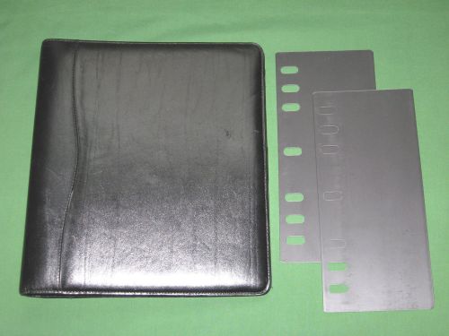 Folio ~1.5&#034;~ leather 8.5x11 day timer planner binder franklin covey monarch 9138 for sale