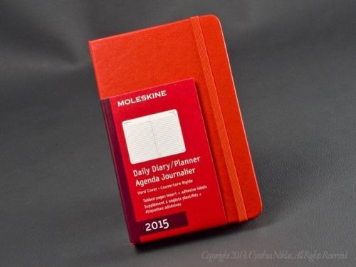 Moleskine 2015 Red Daily Diary Planner Day Agenda Hard Cover Small 3 1/2 &#034; x 5 1/2 &#034;