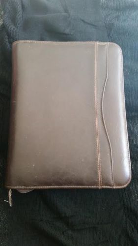 Brown Leather DayTimer Binder Planenr