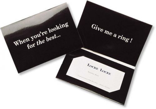 Ringing Business Card Holder - Black/White Glossy with Envelope