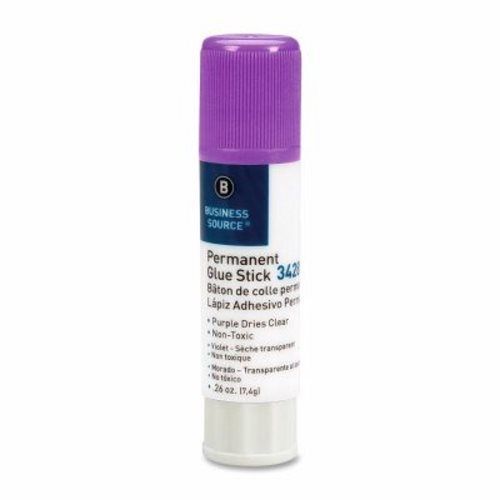Business Source Glue Stick, Solid, Dries Clear, 18 per Pack (BSN34289)