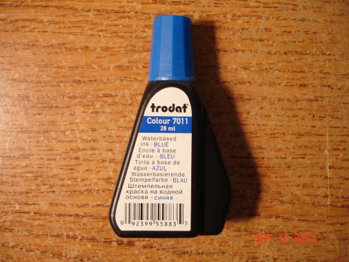 Trodat 7011 Waterbased Stamp Pad Ink Blue 28 mm/1 oz