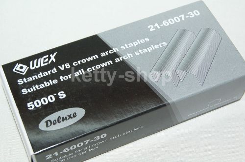 Wex standard v8 crown arch staples (5000 staples) for sale