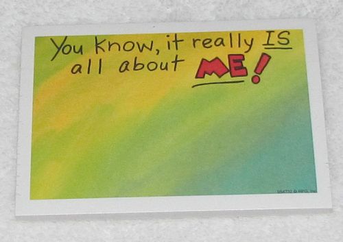 NEW! STIK-WITHIT FUNNY &#039;IT REALLY IS ALL ABOUT ME!&#039; STICKY NOTES 40 SHEETS USA