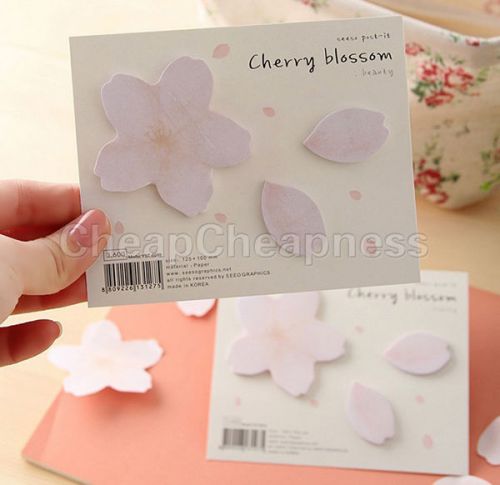 Korean Cherry Blossom Sticker Bookmark Marker Memo Pads US TS